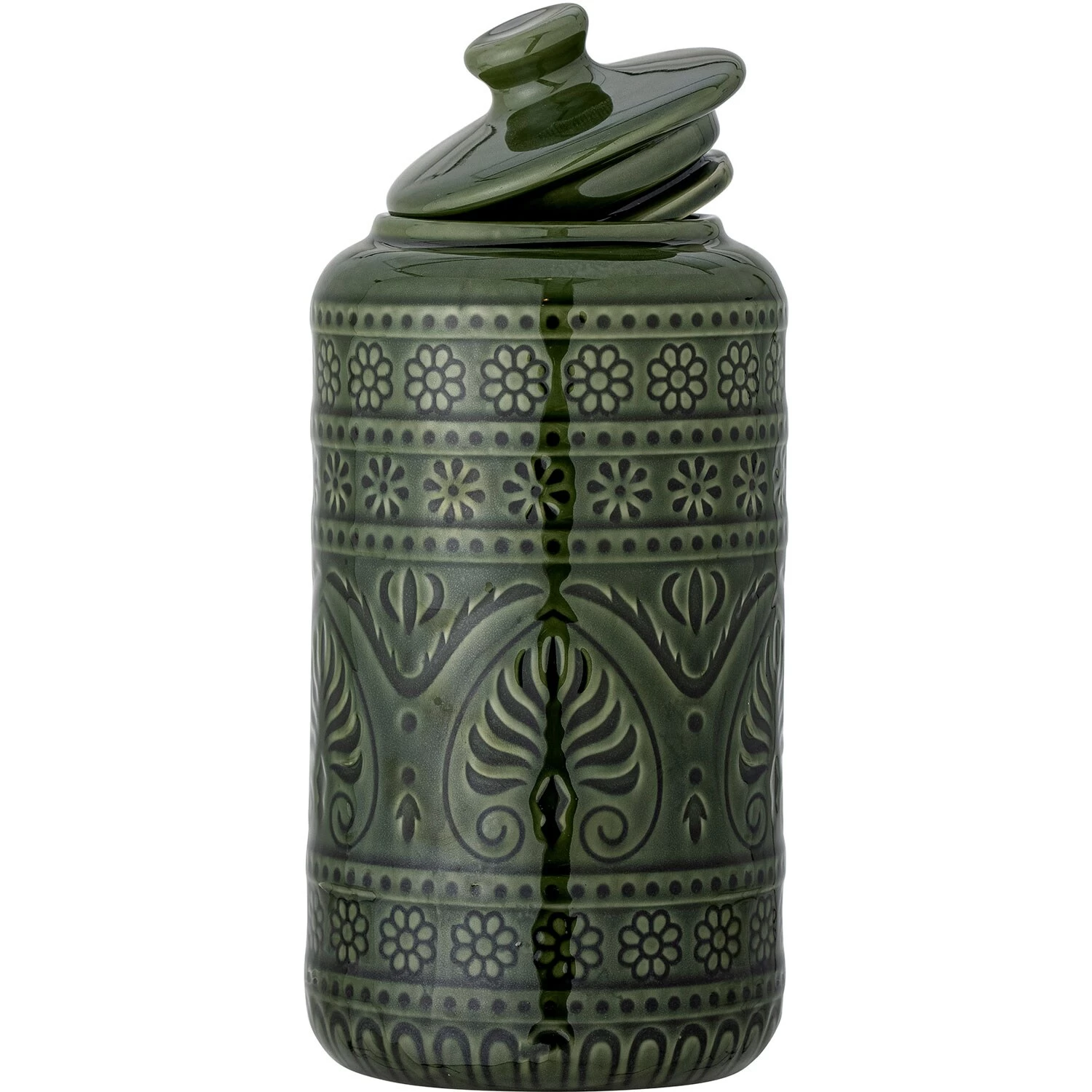 Bloomingville Rani Dose Mit Deckel 25x12 Cm, Grün – Bild 2