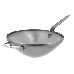 De Buyer Mineral B Element Wok Pan With Extra Handle Ø40 Cm