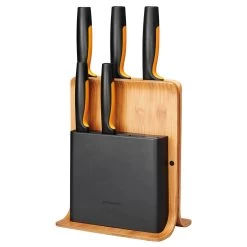 Fiskars Functional-Form-Messerblock Bambus + 5 Messer