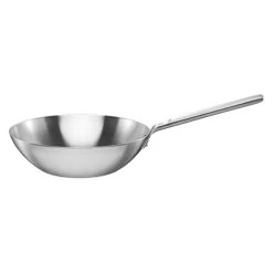 Fiskars Norden Wok Pan Uncoated Stainless Steel, 28 Cm