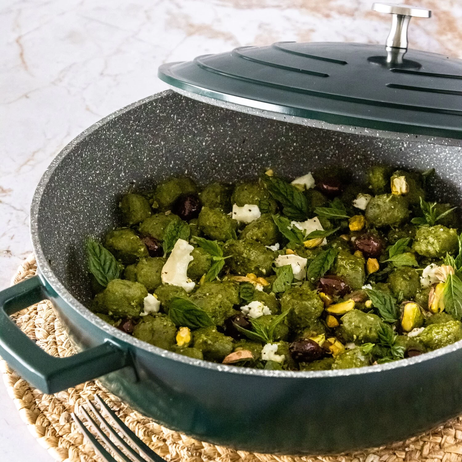 Kitchen Craft MasterClass Niedrige Kasserolle 4 L, Grün – Bild 4