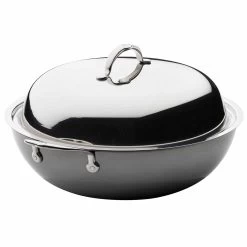 Meyer Hestan NanoBond Wok Mit Deckel, 36 Cm