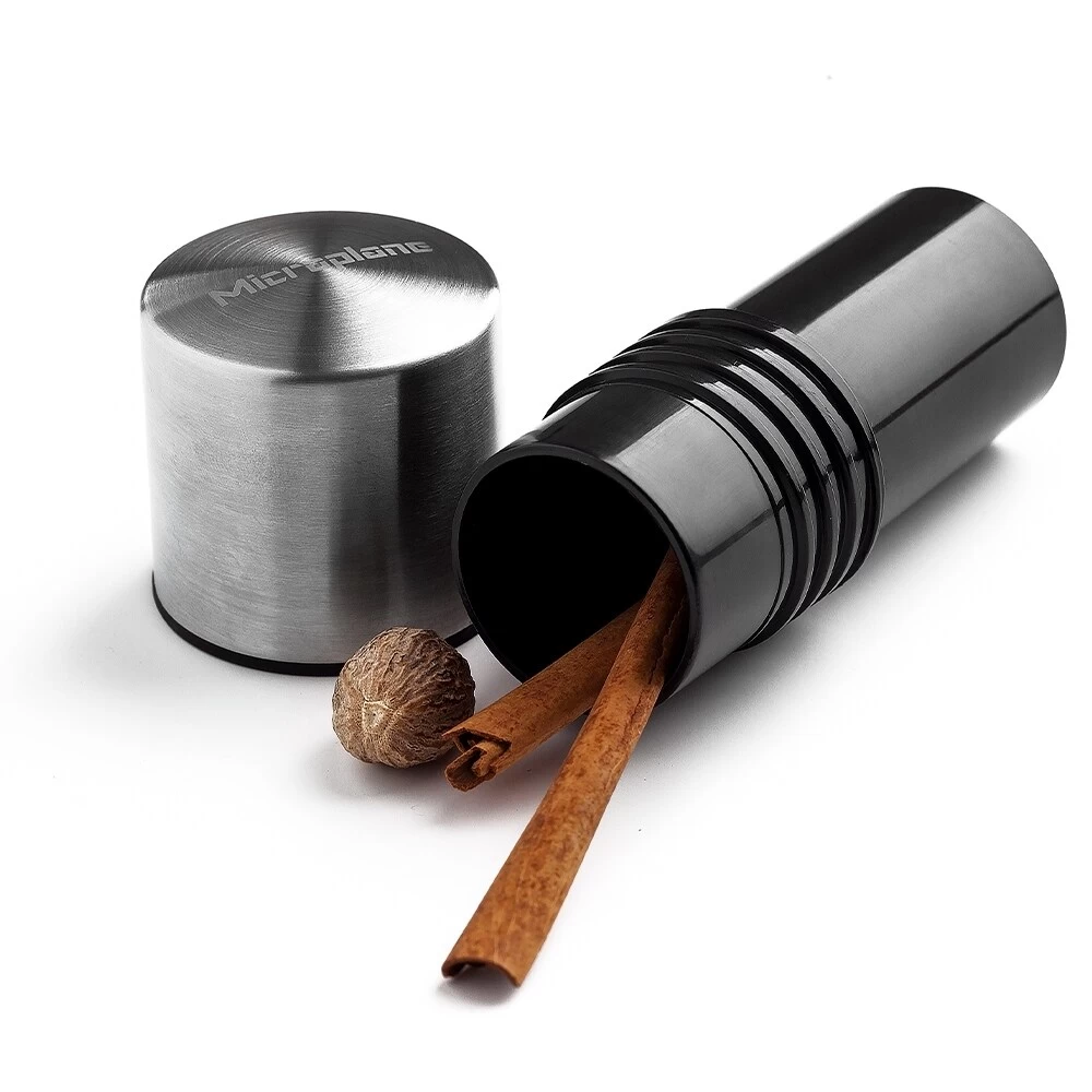 Microplane Gewürzmühle, Schwarz / Edelstahl – Bild 3