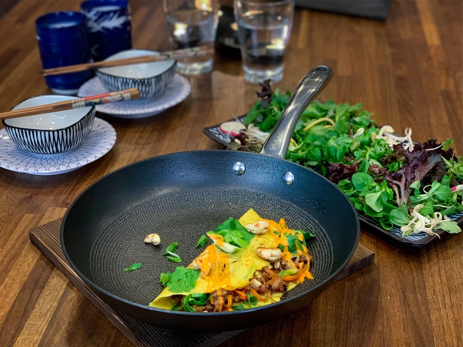 Satake Grillpfanne Leichtgusseisen, Honeycomb/ Ø28 – Bild 3