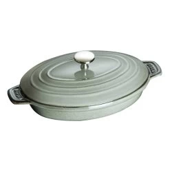 Staub Oval Hot Plate, Graphite Grey