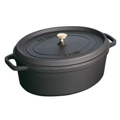 Staub Oval Kochtopf Aus Gusseisen 8 L, Schwarz