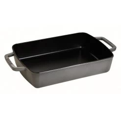 Staub Rectangular Dish In Cast Iron, Graphite Grey
