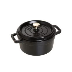Staub Runde Kochtopf Aus Gusseisen 25 Cl, Schwarz