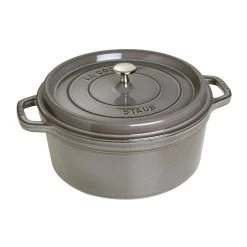 Staub Round Cocotte 28 Cm 6,7 L, Grey