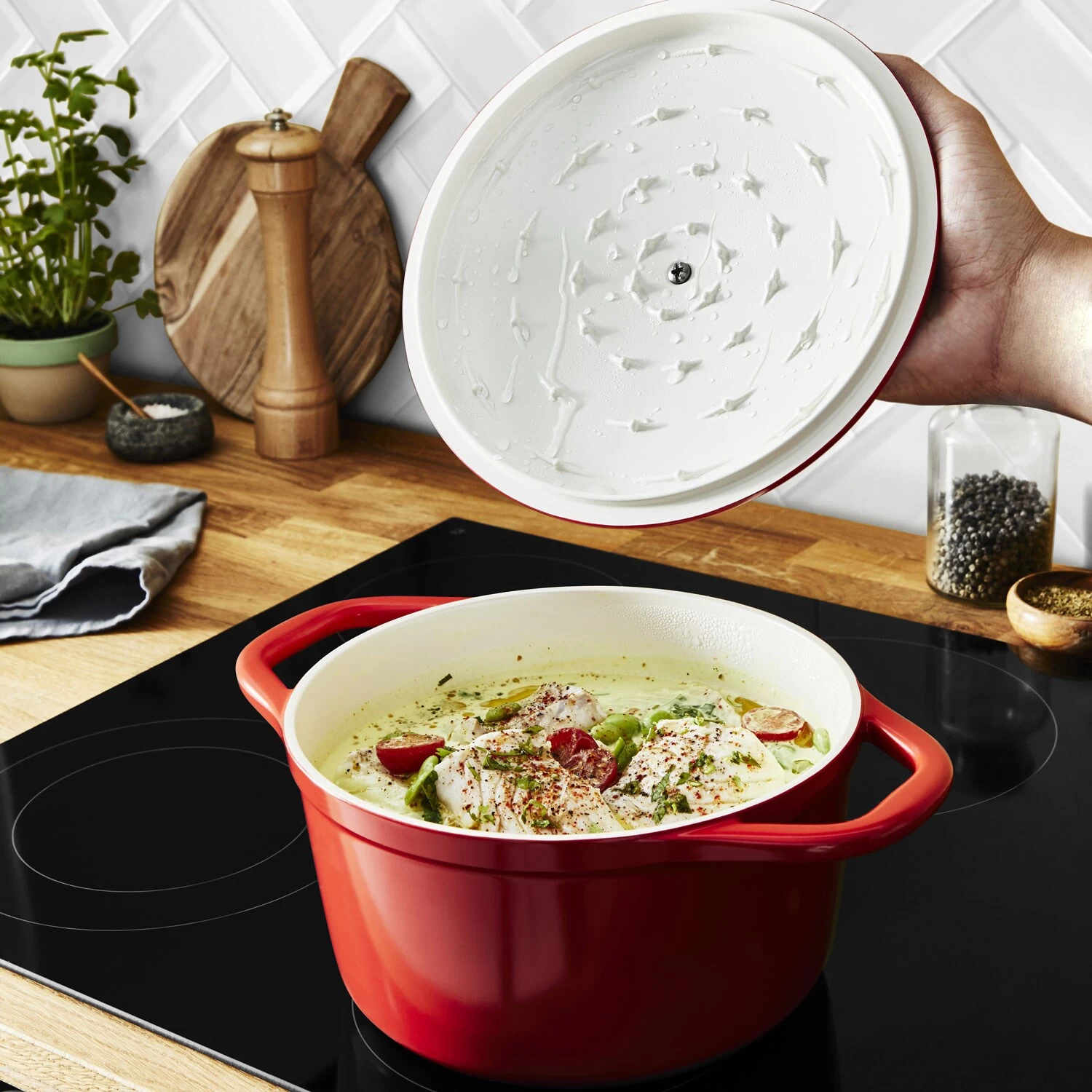 Tefal Air Oval Topf Rot, 4,7 L/24 Cm – Bild 4